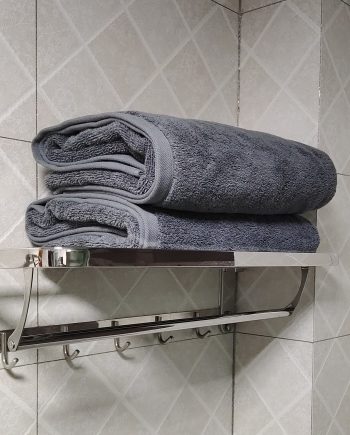 Reactive dyed luxury & absorbent bath towels grey